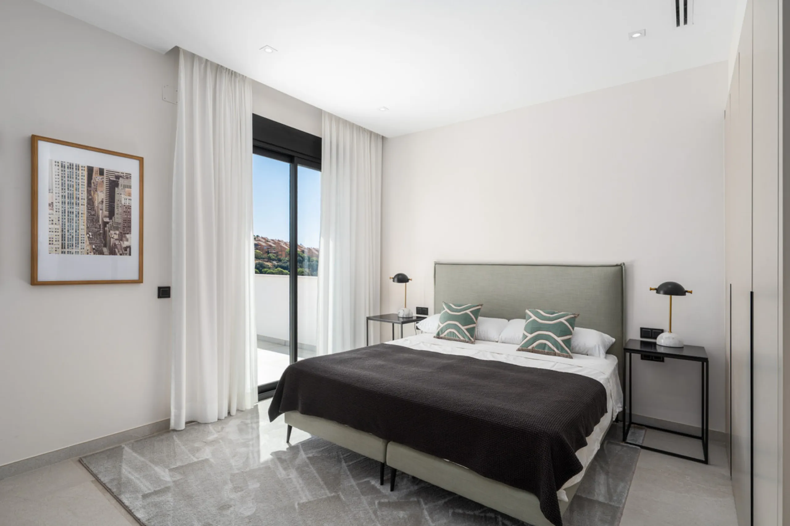 Positioned within the prestigious Santa Maria Golf urbanization in Elviria, Villa Andrea is an extraordinary frontline golf villa for sale in Marbella offering contemporary luxury, seamless design, and a highly desirable setting. Built in 2021 on a genero