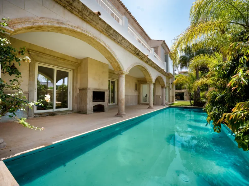 Villa Roma is a stunning four-bedroom, four-bathroom home in the exclusive beachside area of Los Monteros, Marbella East. Just a short walk from the beach, this elegant villa sits on a 933m² plot and combines classic European design with modern coastal co