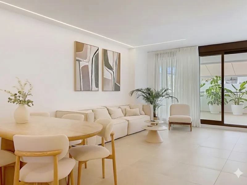 Located in Las Mesas, one of the most sought-after and rapidly expanding residential areas in the city of Estepona, this elegant elevated ground floor apartment combines contemporary design, comfort, and a privileged location. Just a 10-minute walk from t