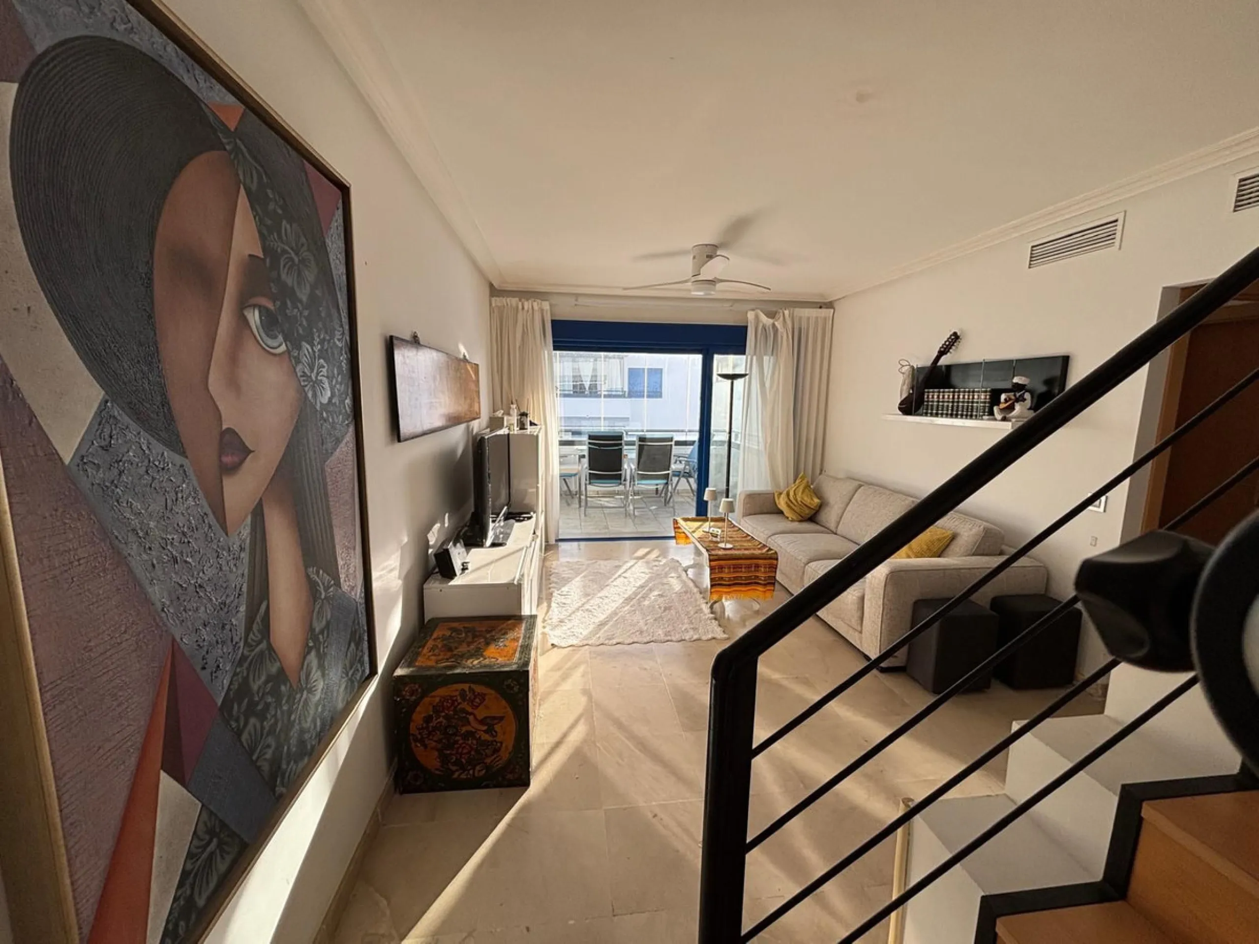 Frontline top floor duplex apartment located on the beach of El Peñoncillo in Torrox-Costa with direct access to the sea.