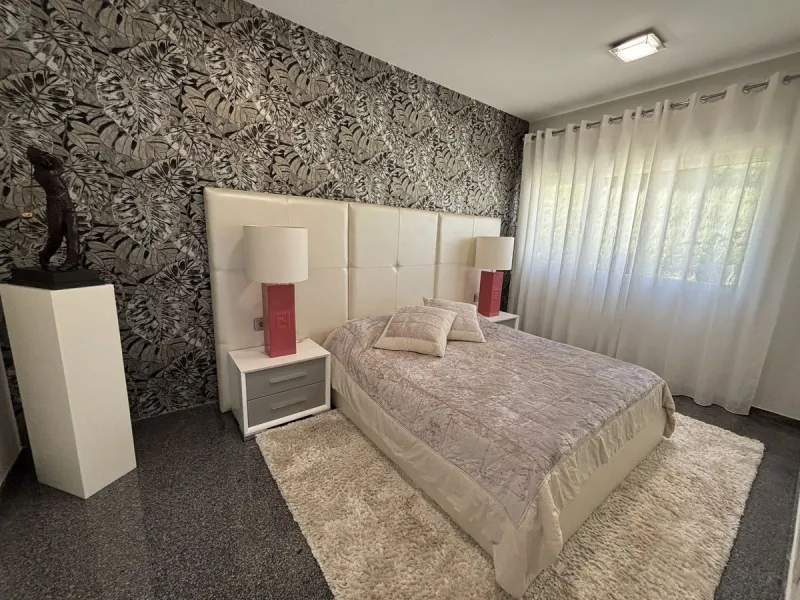 This stylish modern villa is located frontline to the golf course in the sought-after La Cala Golf Resort. With clean lines, large windows, and a sleek design, the property offers bright and open living spaces with stunning golf and mountain views and a r