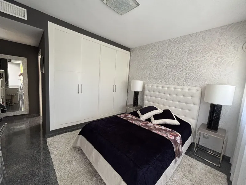 This stylish modern villa is located frontline to the golf course in the sought-after La Cala Golf Resort. With clean lines, large windows, and a sleek design, the property offers bright and open living spaces with stunning golf and mountain views and a r