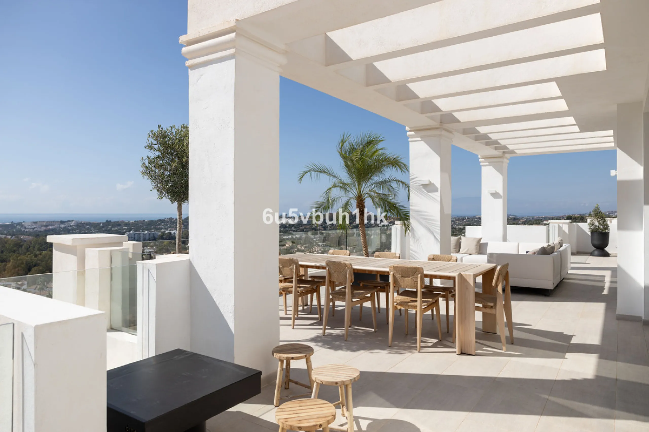Located in the exclusive gated community of 9 Lions Residences above Puerto Banus, this corner duplex penthouse offers complete privacy, breathtaking sea views, and the feel of a private villa – without the maintenance.