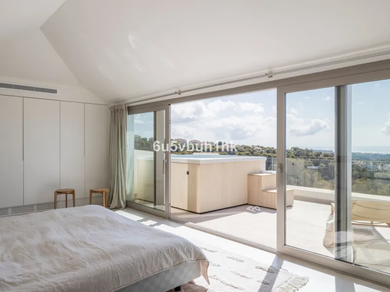 Located in the exclusive gated community of 9 Lions Residences above Puerto Banus, this corner duplex penthouse offers complete privacy, breathtaking sea views, and the feel of a private villa – without the maintenance.