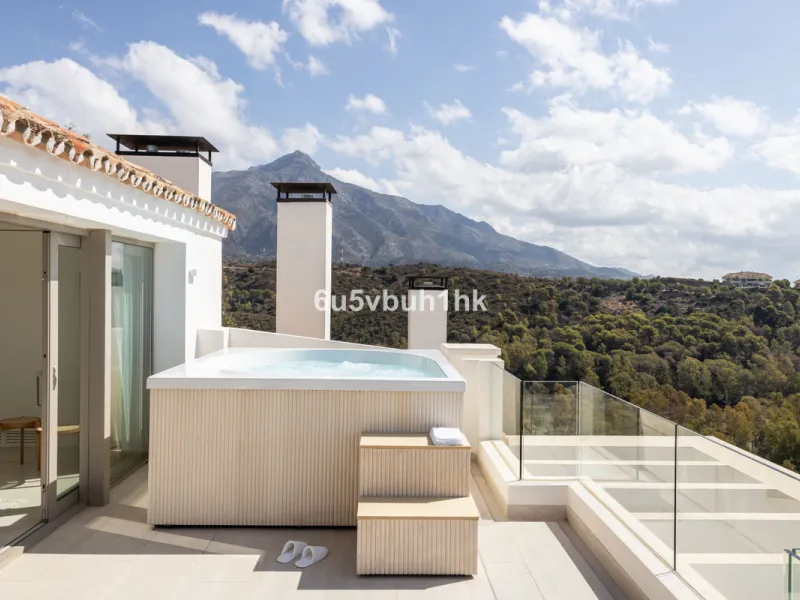 Located in the exclusive gated community of 9 Lions Residences above Puerto Banus, this corner duplex penthouse offers complete privacy, breathtaking sea views, and the feel of a private villa – without the maintenance.