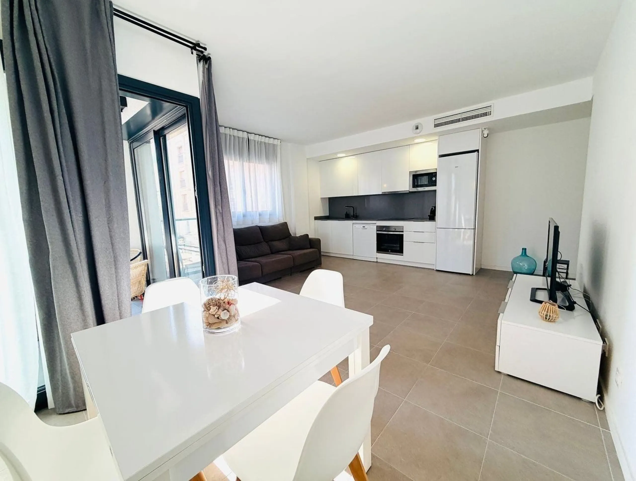 Modern bright apartment with pool next to the beach in Calafell, Costa Dorada