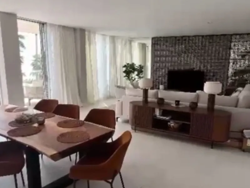 Welcome to this luxurious apartment located in the exclusive beachfront residential complex The Edge. This 2nd floor home offers four bedrooms and two bathrooms with exclusive Dornbracht finishes. The open concept living room and kitchen create a social a