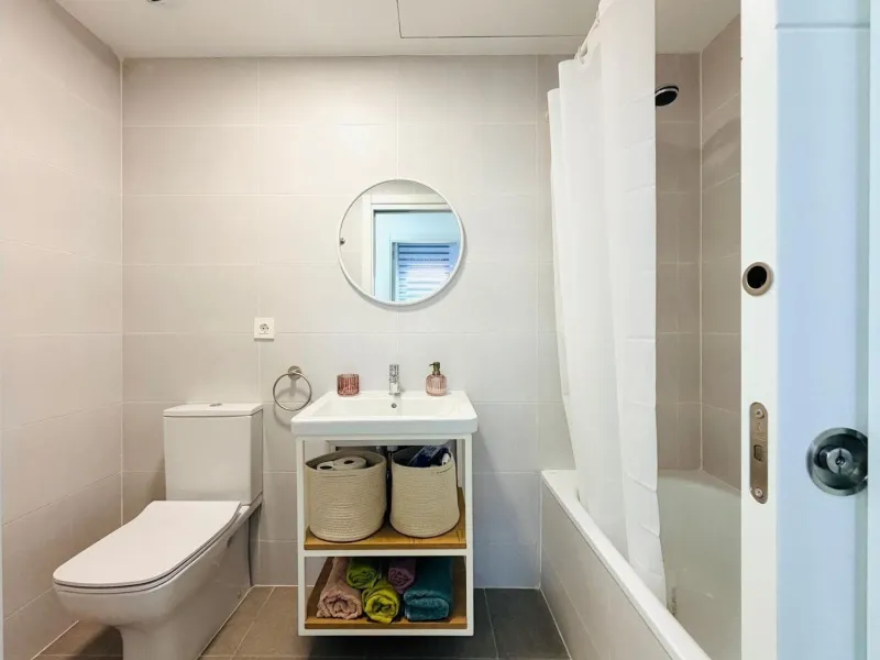 Modern bright apartment with pool next to the beach in Calafell, Costa Dorada