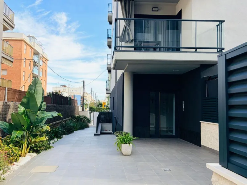 Modern bright apartment with pool next to the beach in Calafell, Costa Dorada