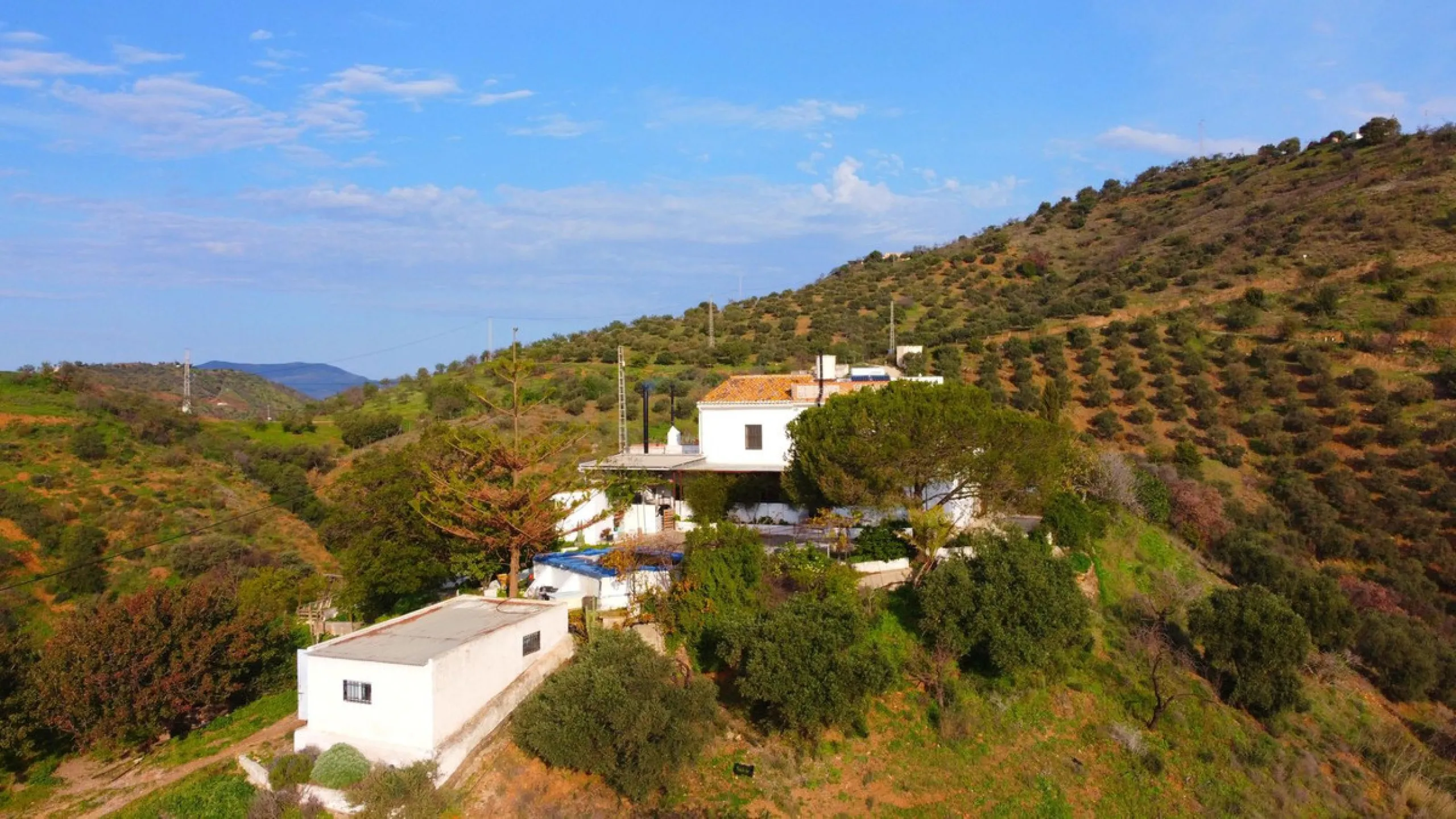 For sale: a characterful and authentic Spanish finca just 15 minutes from the lively village of Pizarra, right in the heart of Andalusia. This unique property boasts an impressive 63,766 m² of private land and features two fully independent homes — ideal 