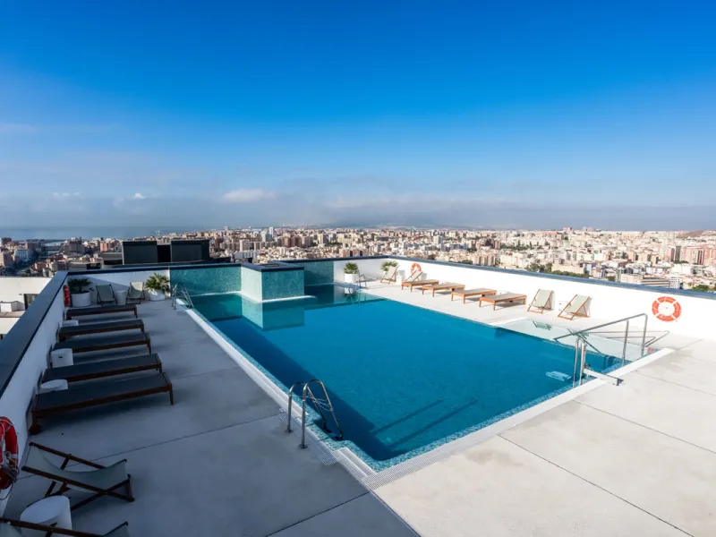 Experience high-rise living in the heart of Malaga! This elegant 2-bedroom, 2-bathroom apartment is located on the 25th floor of the iconic Malaga Urban Sky Tower, offering breathtaking panoramic views of the city skyline.