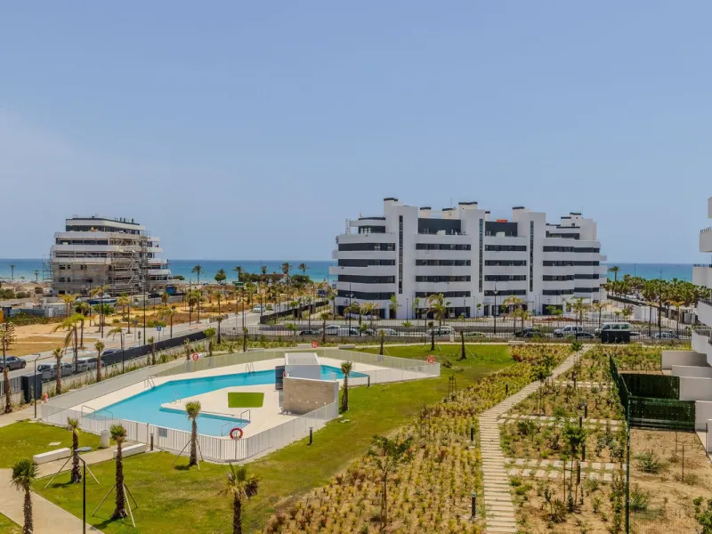 Step into the essence of refined coastal living with this exquisite one-bedroom resale property in the prestigious, an exclusive beachfront enclave in the heart of Torremolinos. Bathed in golden sunlight and kissed by sea breezes, this brand-new apartment