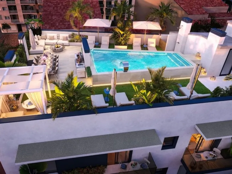 Nueva promoción de obra nueva con terraza en azotea y piscina en Cambrils, Costa Dorada