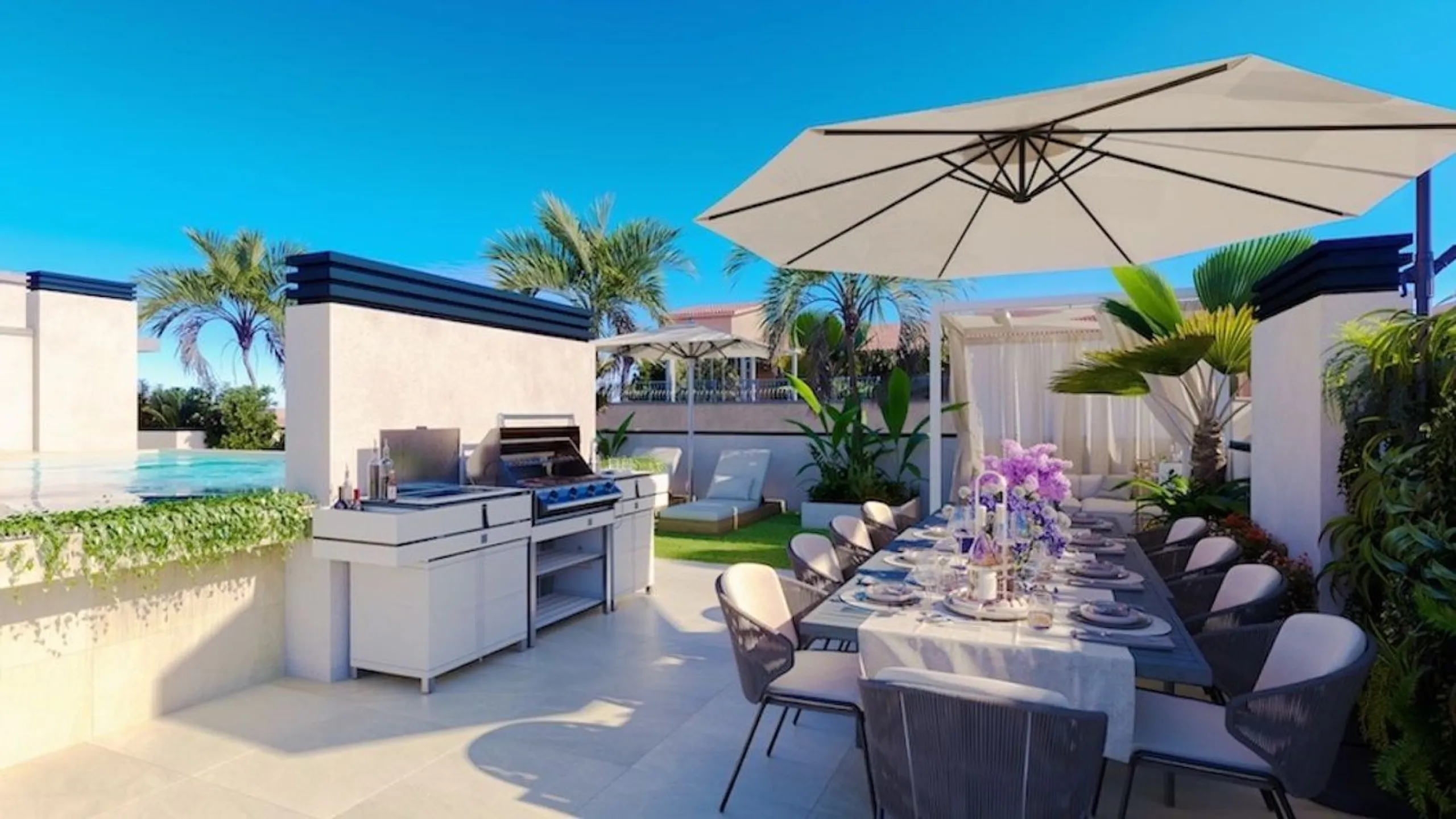 Nueva promoción de obra nueva con terraza en azotea y piscina en Cambrils, Costa Dorada