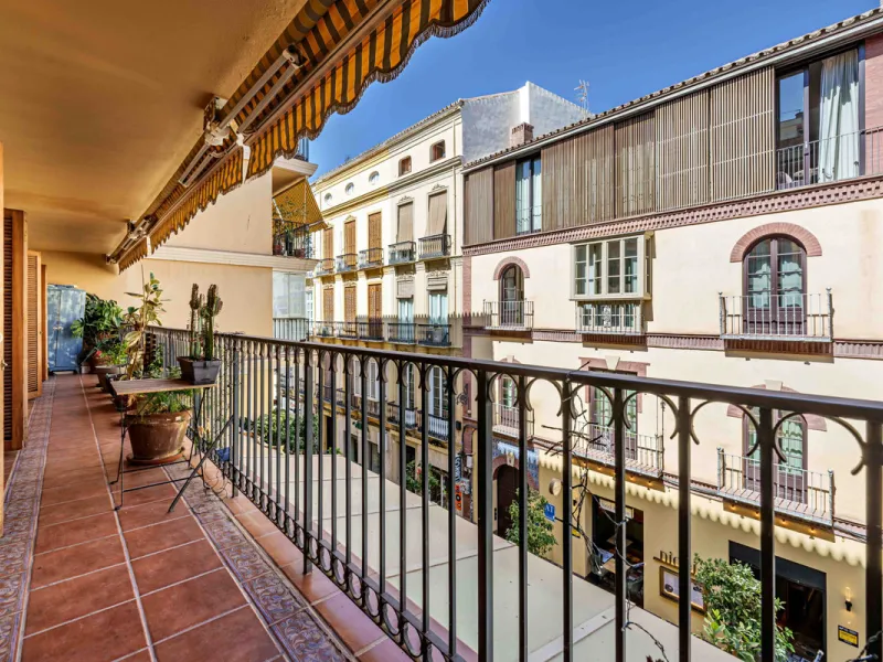 This generously proportioned, newly renovated residence is perfectly positioned in the heart of Malaga's historic centre. Located on the second floor of a five-storey building with an elevator, the property benefits from a desirable west-facing orientatio