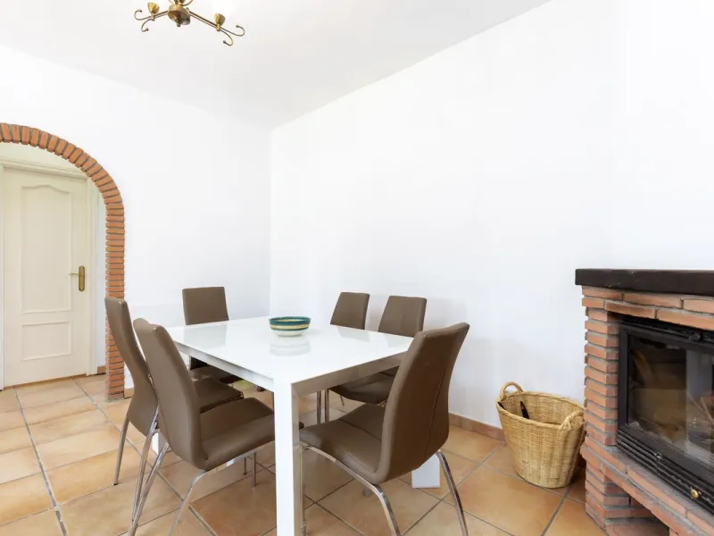 This finca set in an elevated position has impressive mountain views all around it.  The garden is split into different areas each with its own beautiful vibe. Stylish barbecue area by the pool is great for relaxing and welcoming guests.  Main house has t