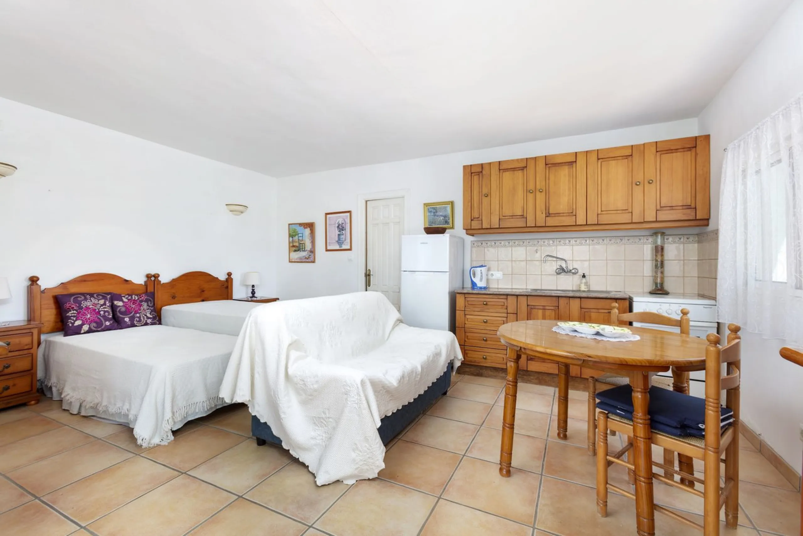 This finca set in an elevated position has impressive mountain views all around it.  The garden is split into different areas each with its own beautiful vibe. Stylish barbecue area by the pool is great for relaxing and welcoming guests.  Main house has t