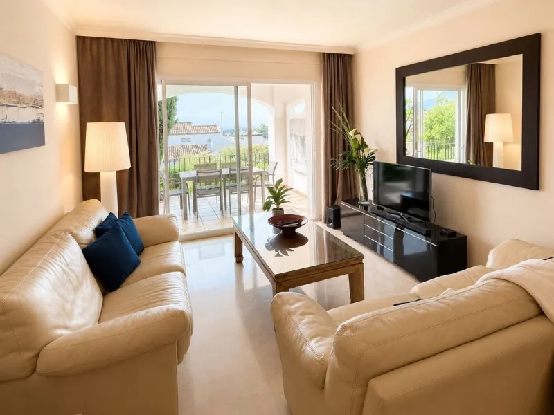 Spacious Ground Floor Apartment with Mountain & Sea Views in Gated La Quinta Urbanization