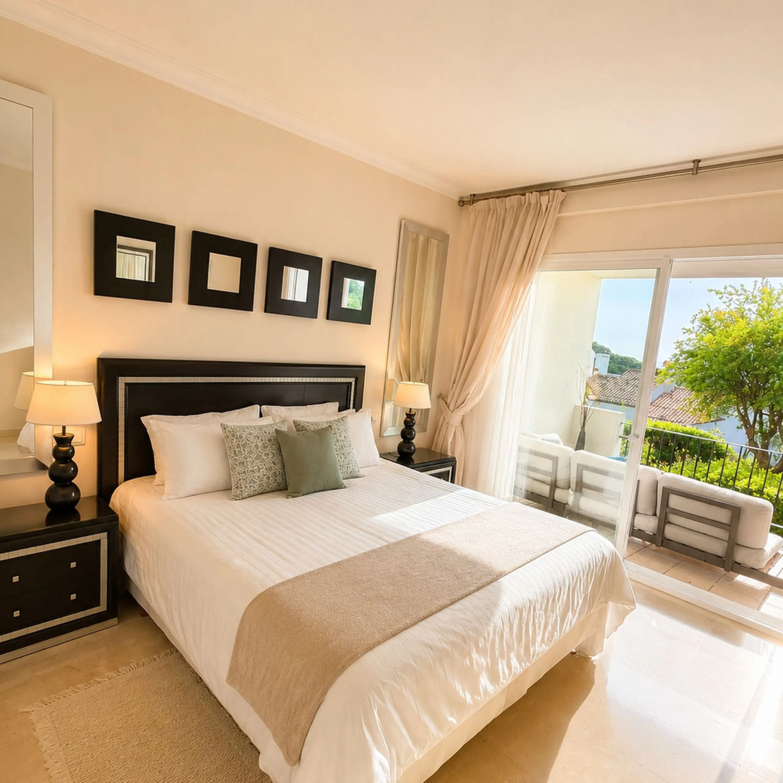 Spacious Ground Floor Apartment with Mountain & Sea Views in Gated La Quinta Urbanization
