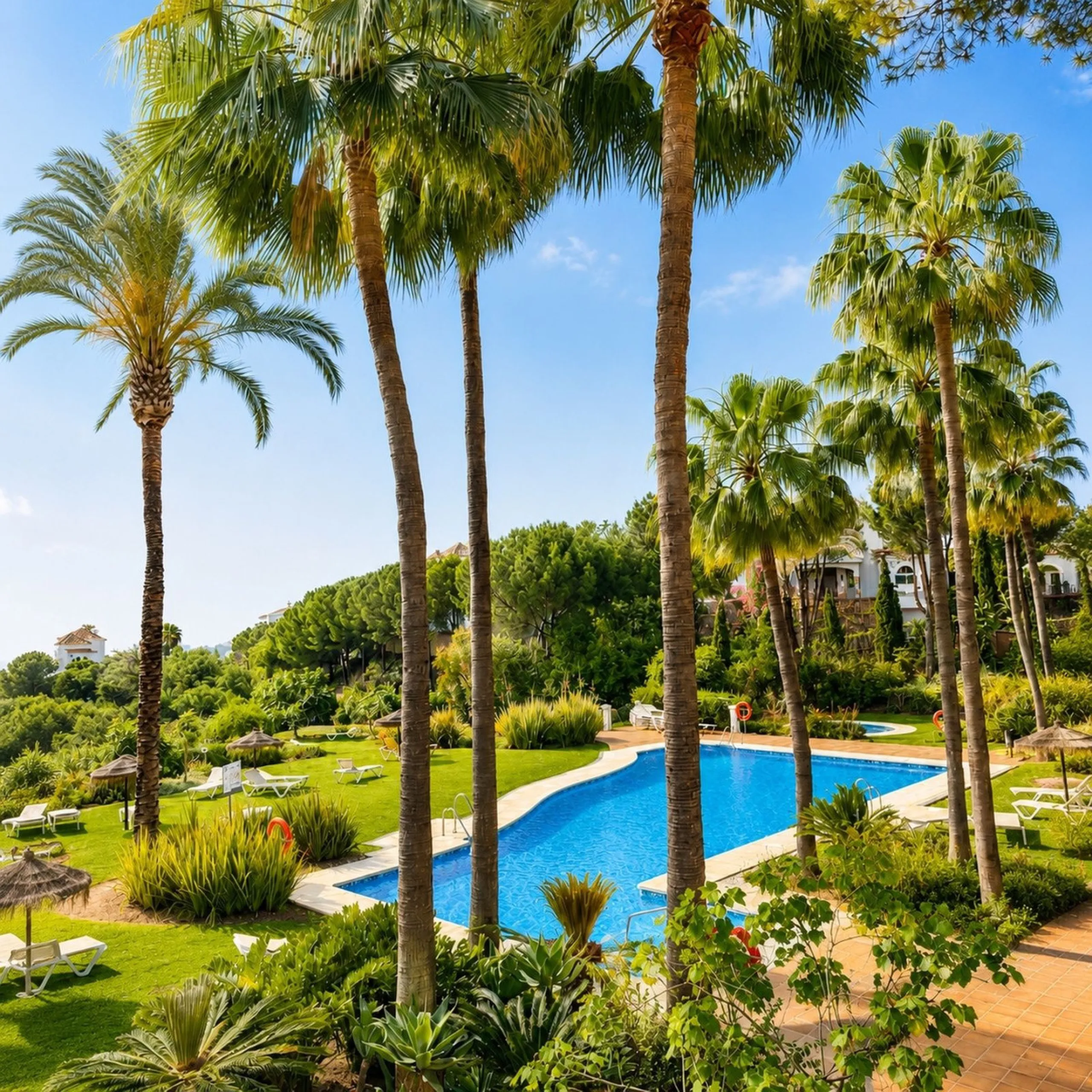 Spacious Ground Floor Apartment with Mountain & Sea Views in Gated La Quinta Urbanization
