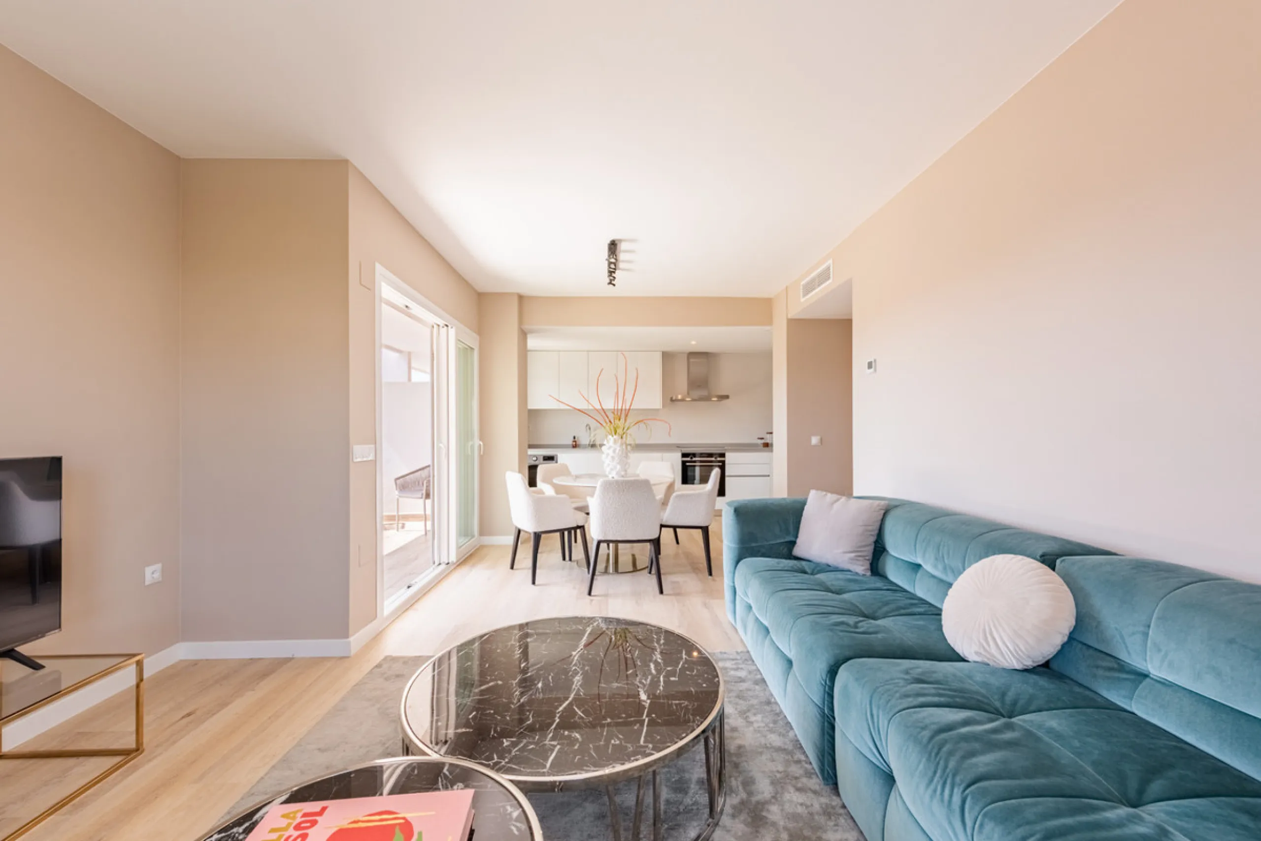 This brand new, never-before-occupied apartment is situated in the prestigious area of Nueva Andalucia, Marbella, Malaga, embodying both luxury and convenience on the renowned Costa Del Sol. Offering three bedrooms and two bathrooms, including an en-suite