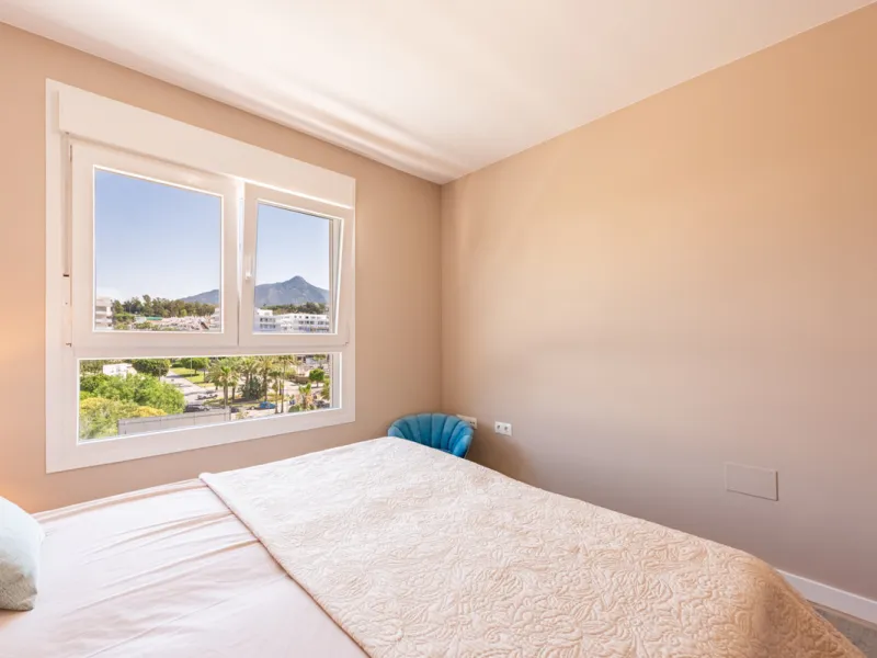 This brand new, never-before-occupied apartment is situated in the prestigious area of Nueva Andalucia, Marbella, Malaga, embodying both luxury and convenience on the renowned Costa Del Sol. Offering three bedrooms and two bathrooms, including an en-suite