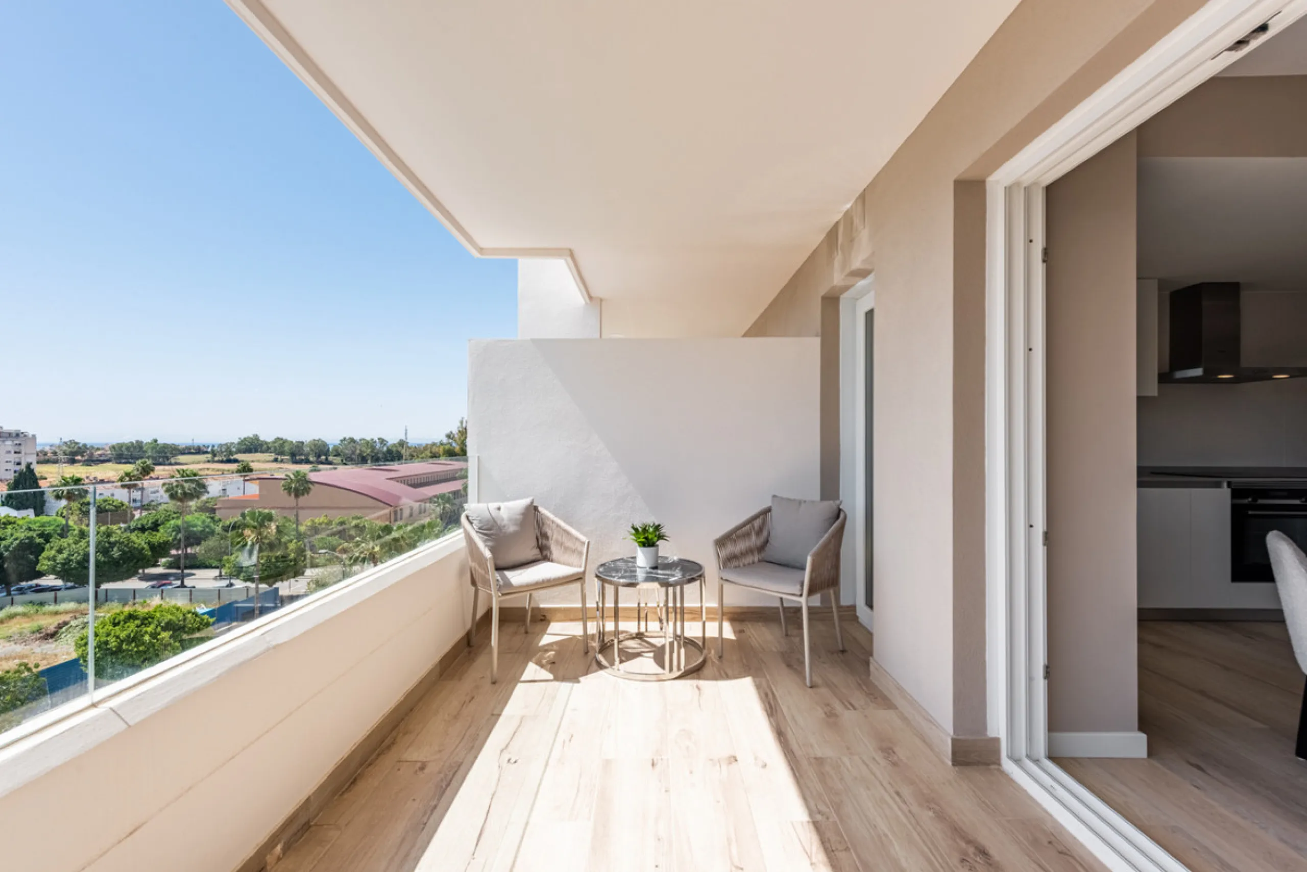 This brand new, never-before-occupied apartment is situated in the prestigious area of Nueva Andalucia, Marbella, Malaga, embodying both luxury and convenience on the renowned Costa Del Sol. Offering three bedrooms and two bathrooms, including an en-suite
