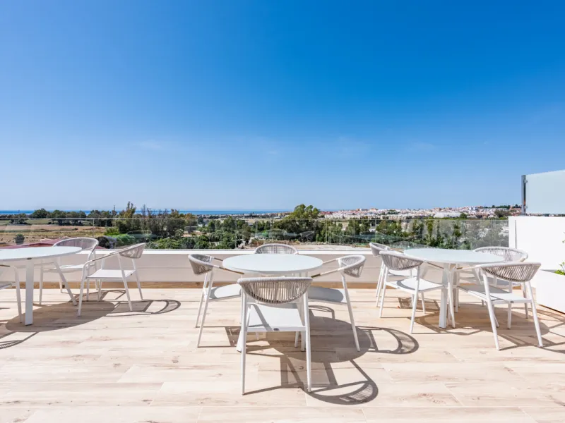 This brand new, never-before-occupied apartment is situated in the prestigious area of Nueva Andalucia, Marbella, Malaga, embodying both luxury and convenience on the renowned Costa Del Sol. Offering three bedrooms and two bathrooms, including an en-suite