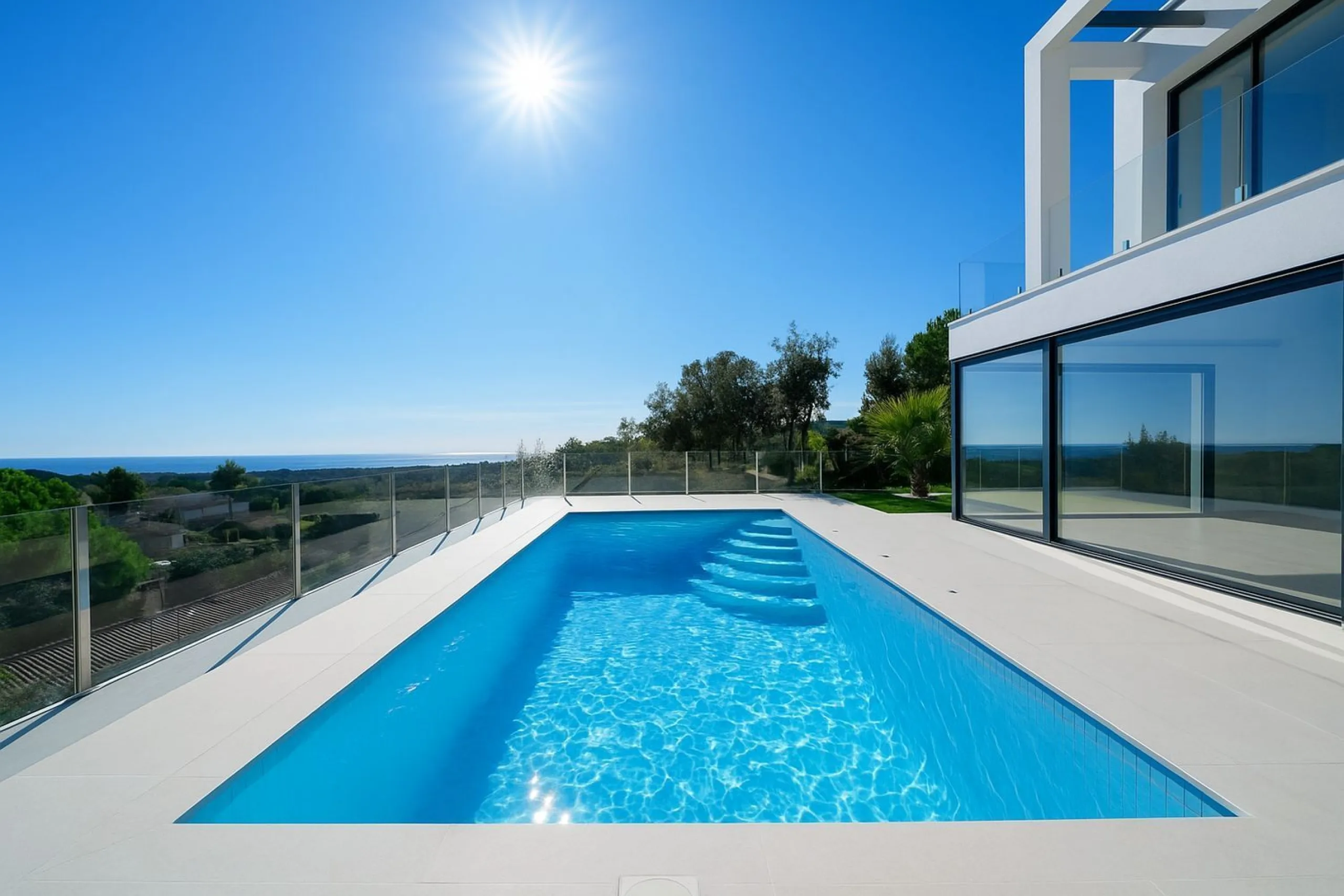 Modern and bright villa with sea views in Els Pinars, Lloret de Mar