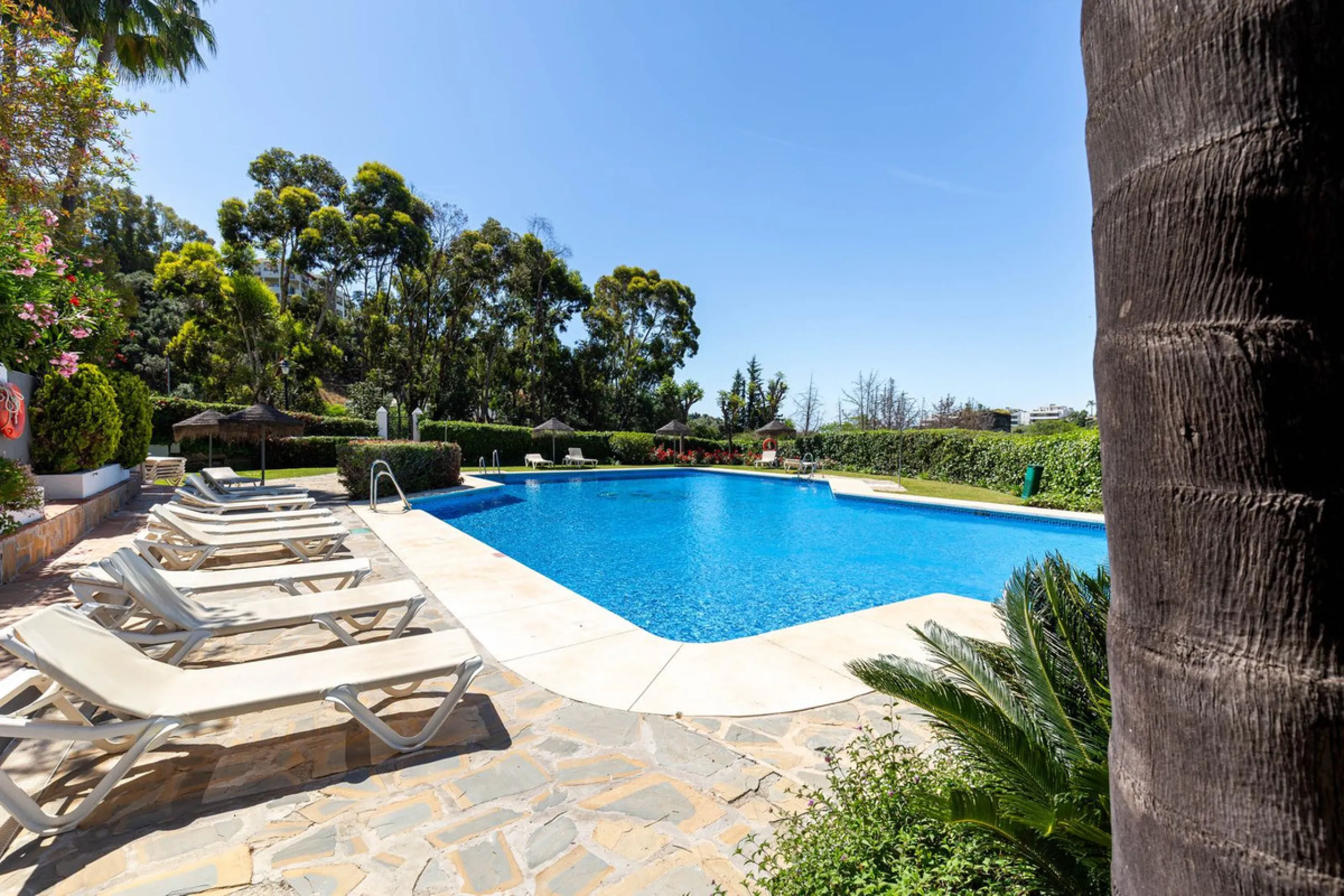 This beautiful apartment in El Lago, Los Arqueros, has an area of 178 square meters, of which 79 square meters are inside with an adjoining terrace of 20 square meters and a solarium of 79 square meters with kitchen, barbecue, 2 toldos, a sofa and a table