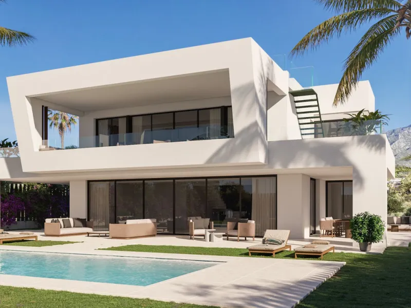 House - Detached Villa в продаже в Marbella, Málaga. В доме 5 спален и 6 ванных комнат. Площадь дома 630 м². Площадь участка 2105 м²