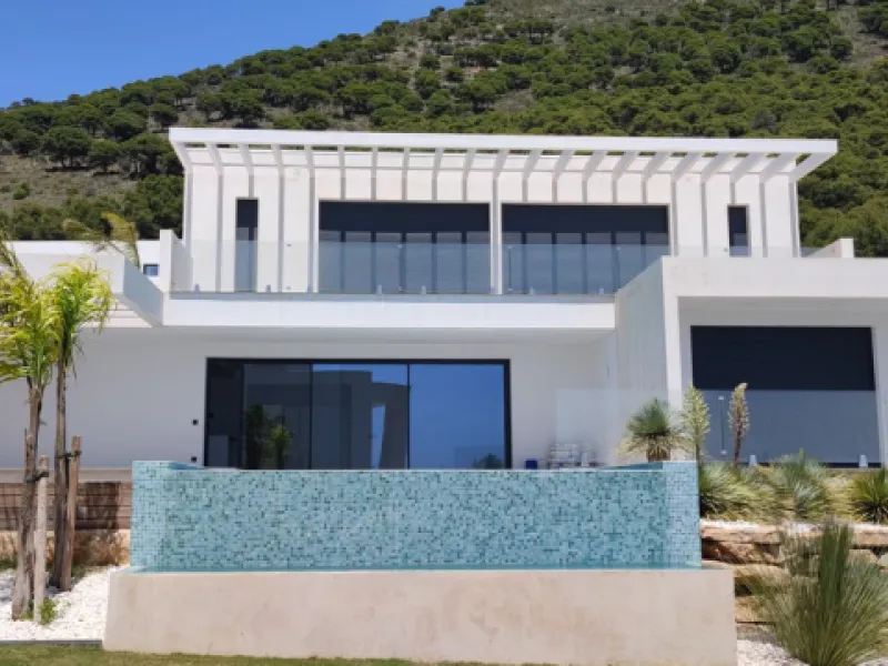 The brand new Villa Malpatros is a perfect combination of design and the comfort of a stunning luxury villa in a natural setting with spectacular sea views.
