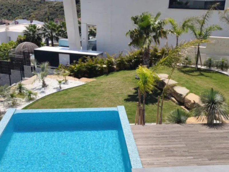 The brand new Villa Malpatros is a perfect combination of design and the comfort of a stunning luxury villa in a natural setting with spectacular sea views.