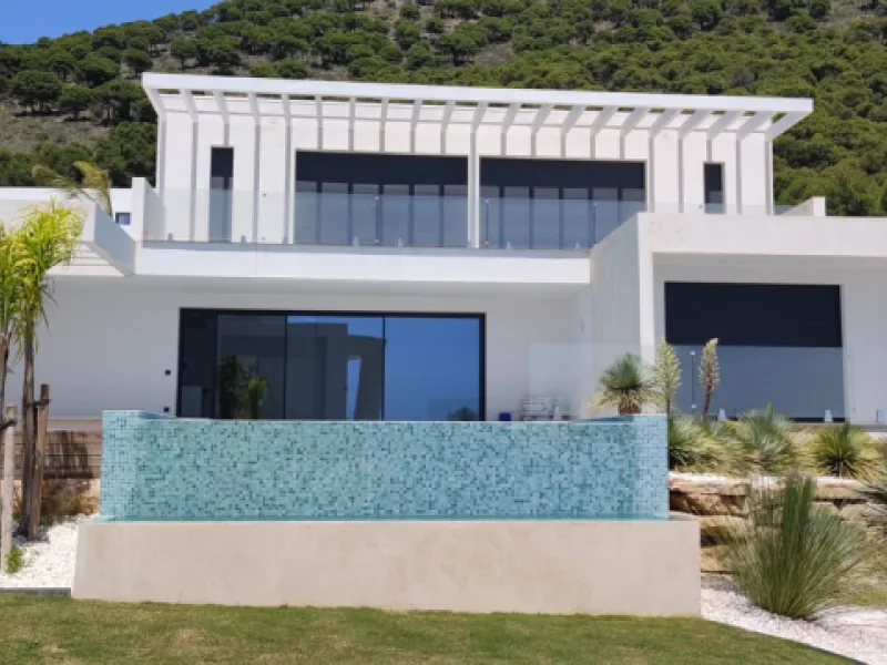 The brand new Villa Malpatros is a perfect combination of design and the comfort of a stunning luxury villa in a natural setting with spectacular sea views.