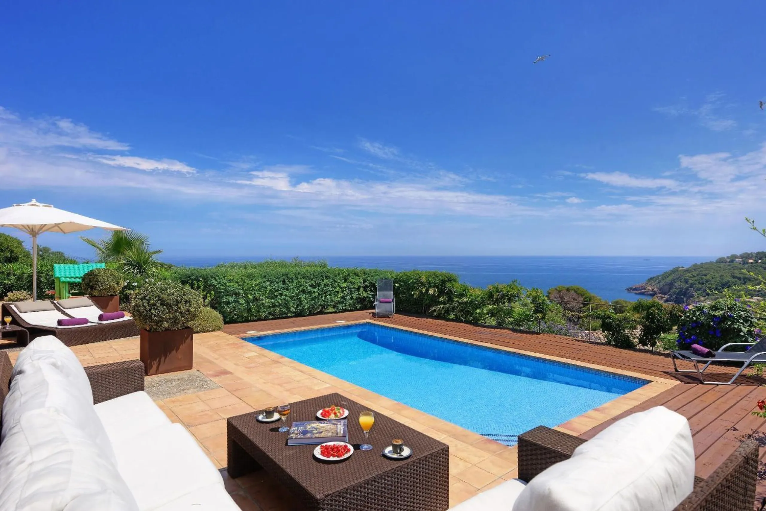 Stone House with Pool and Sea Views in Sa Riera, Costa Brava