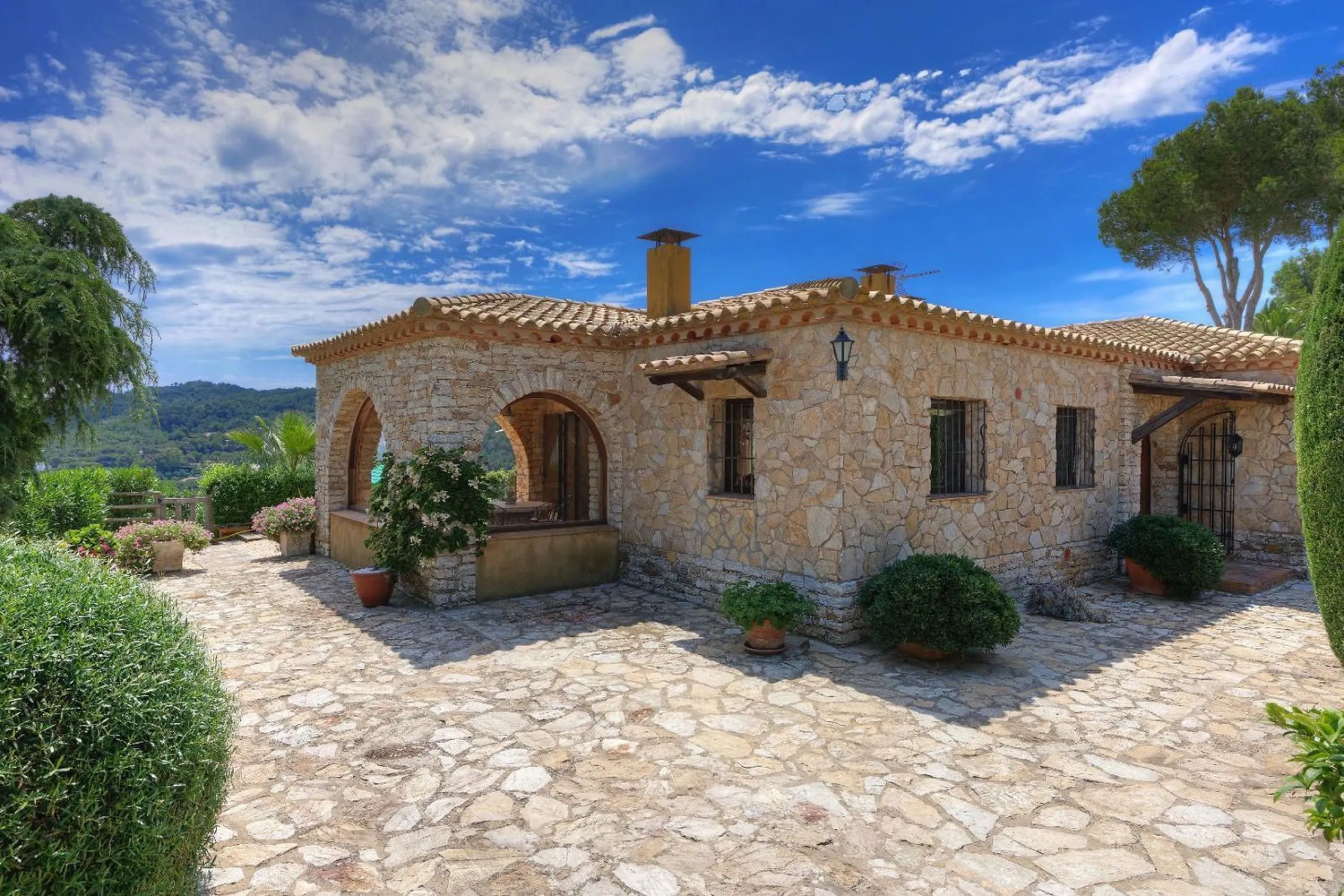 Stone House with Pool and Sea Views in Sa Riera, Costa Brava