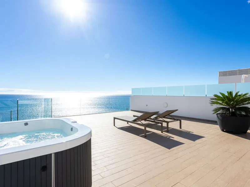 Would you like to live just few steps from the beach, feel the waves at your terrace and enjoy your own roof top solarium, look over the rooftops and feel the sea breeze? This exclusive penthouse apartment is located in one of the finest new builds called