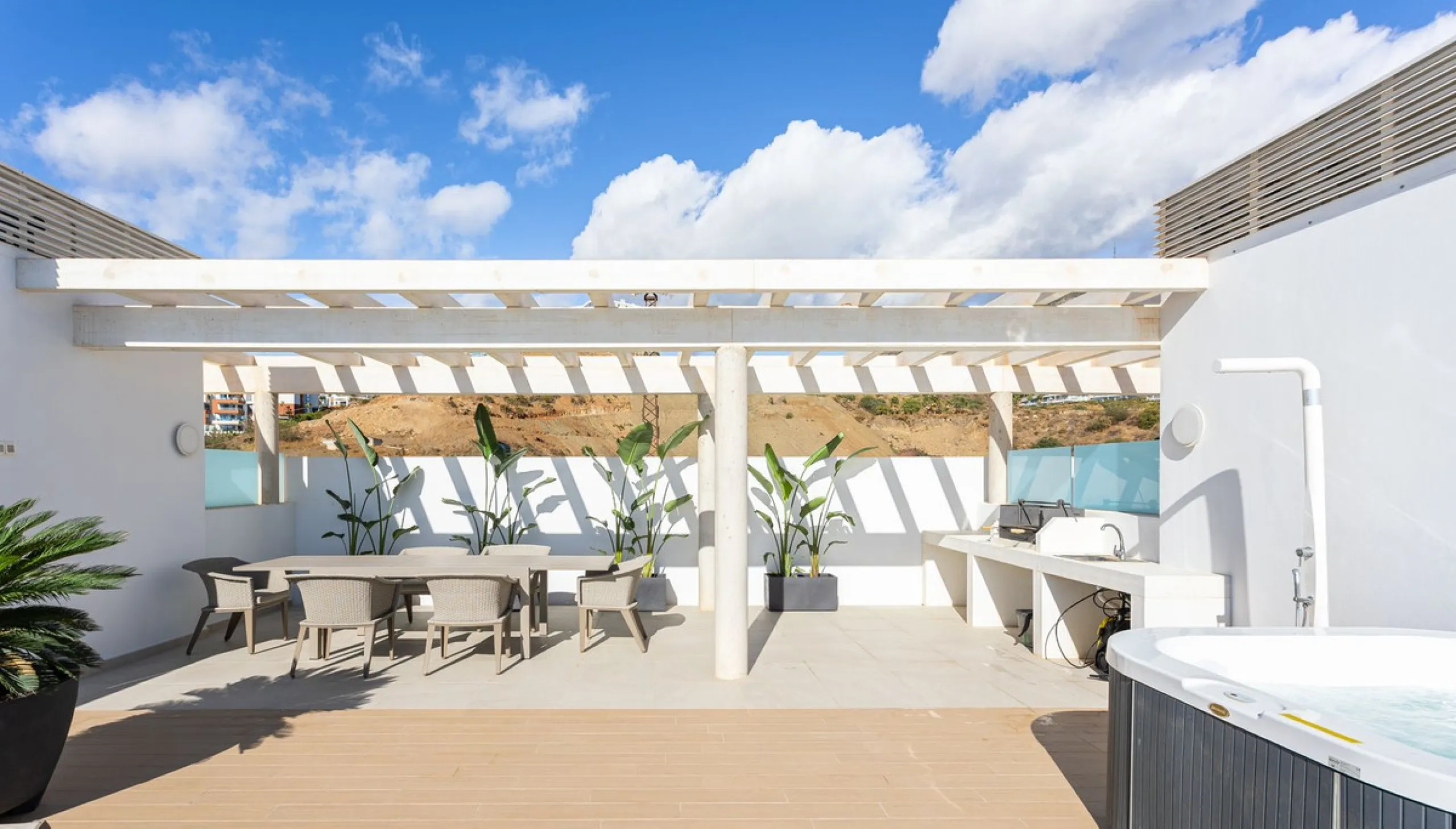 Would you like to live just few steps from the beach, feel the waves at your terrace and enjoy your own roof top solarium, look over the rooftops and feel the sea breeze? This exclusive penthouse apartment is located in one of the finest new builds called