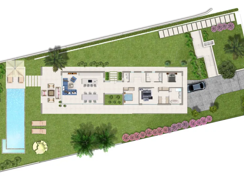 Plot with building license.