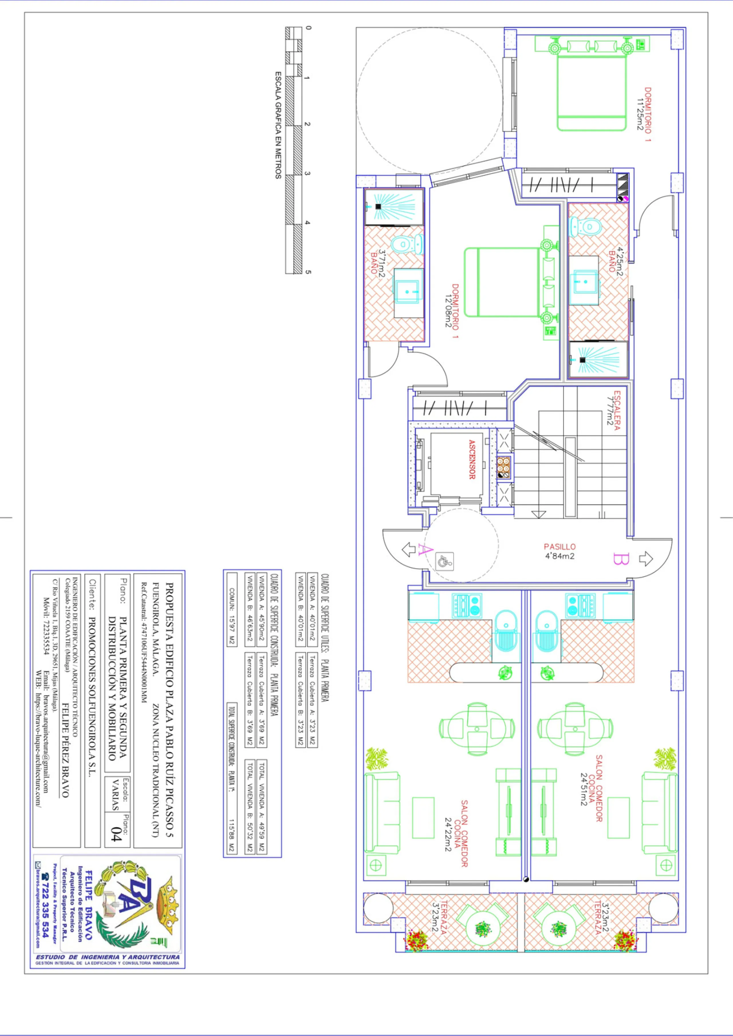 Turnkey building for sale, building licence already obtained, work ends in septiembre 2025. Located in an absolutely privileged area, second line beach in the well known Plaza Picasso. In the centre of Fuengirola next to the beach, ideal for investment. 4