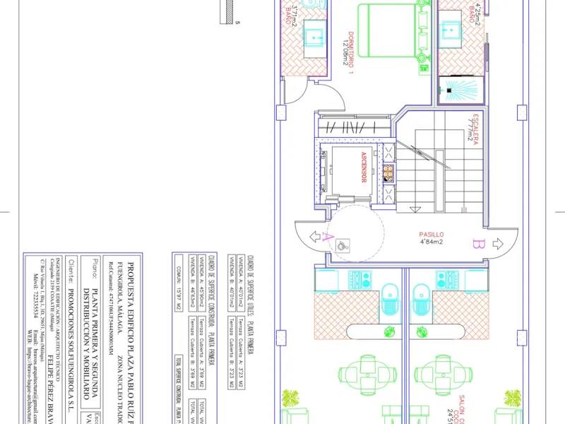 Turnkey building for sale, building licence already obtained, work ends in septiembre 2025. Located in an absolutely privileged area, second line beach in the well known Plaza Picasso. In the centre of Fuengirola next to the beach, ideal for investment. 4