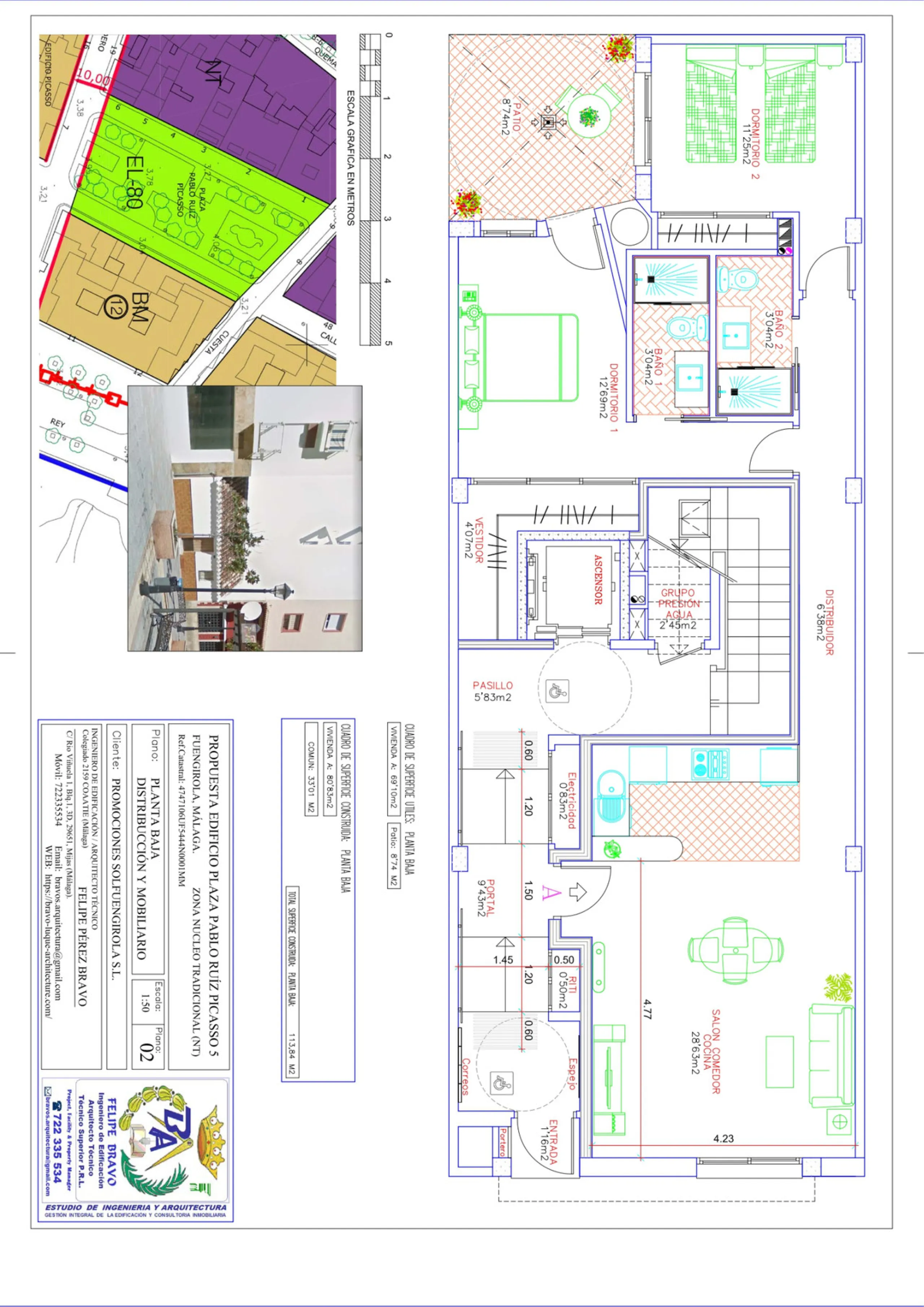 Turnkey building for sale, building licence already obtained, work ends in septiembre 2025. Located in an absolutely privileged area, second line beach in the well known Plaza Picasso. In the centre of Fuengirola next to the beach, ideal for investment. 4
