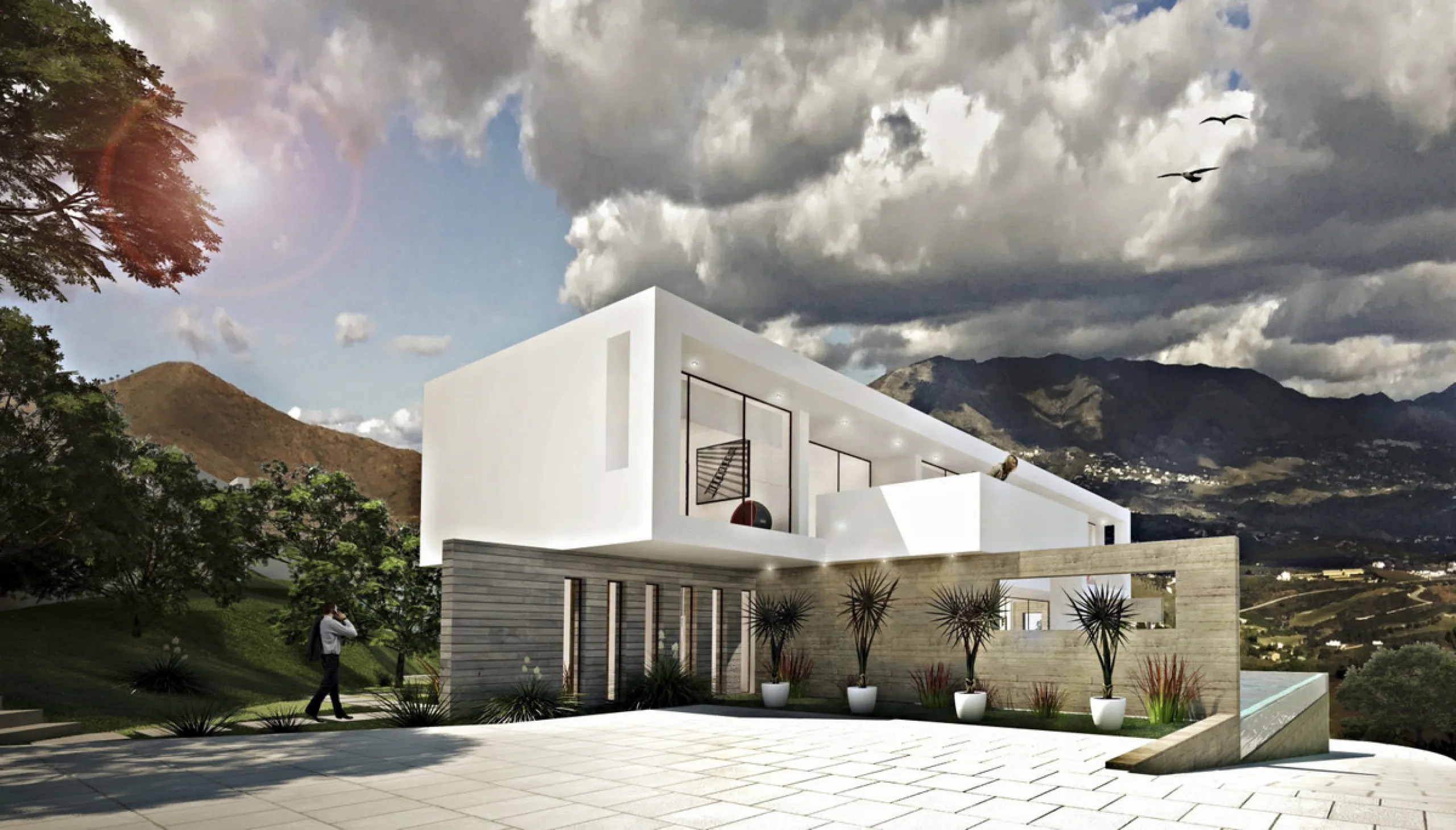 Elegant Modern Villa with Panoramic Sea Views in La Mairena, Marbella