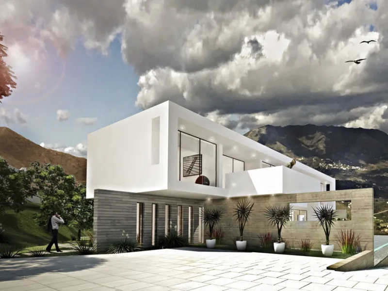 Elegant Modern Villa with Panoramic Sea Views in La Mairena, Marbella