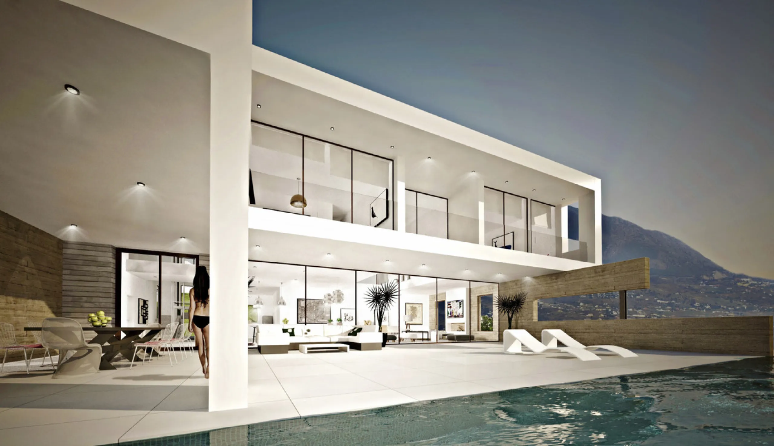 Elegant Modern Villa with Panoramic Sea Views in La Mairena, Marbella