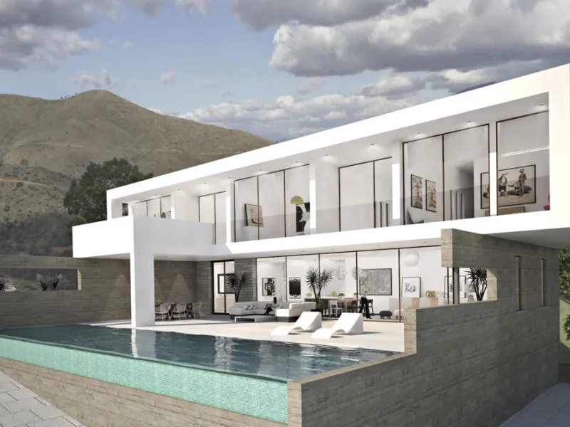 Elegant Modern Villa with Panoramic Sea Views in La Mairena, Marbella