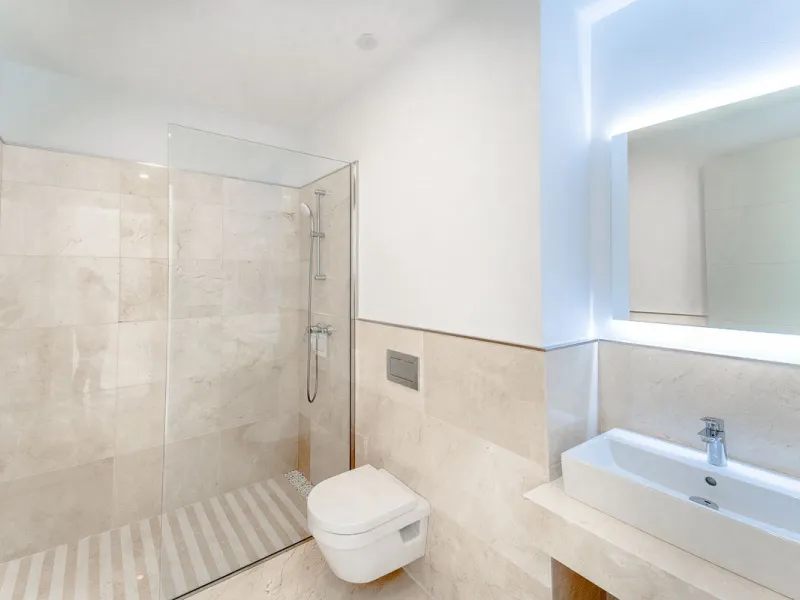 Newly built contemporary villa, finished on two floors plus basement, plus roof top, accessible by stairs and elevator. It is located in a natural environment, surrounded by golf and mountain, providing nice open views to those, panoramic sea view from th
