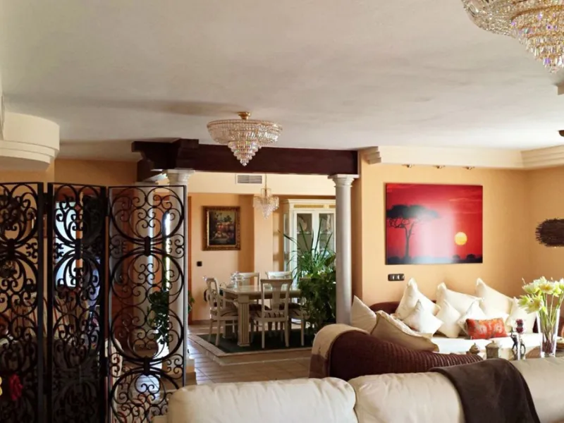 FANTASTIC VILLA OF HIGH ARCHITECTURAL LEVEL, on three floors with impressive panoramic views of the Mediterranean Sea and the mountains. Very exceptional details, such as its own winery, private tennis court, swimming pool with waterfall, park-like garden