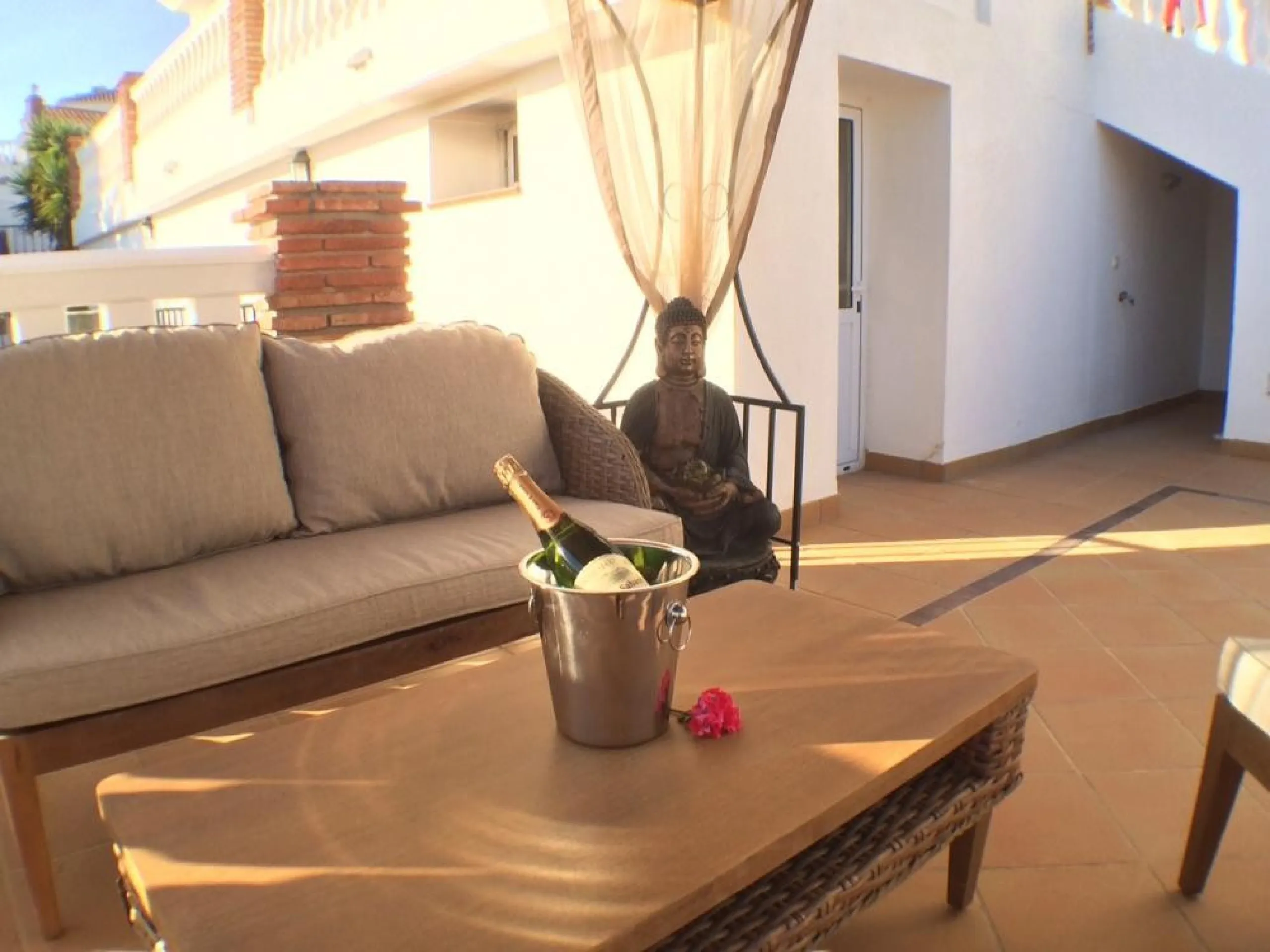 Nestled in the serene and sought-after community of Cortijos San Rafael, just off the Frigiliana road near Nerja, this outstanding detached villa—completed in 2008—offers an exceptional standard of living with stunning panoramic views of both the sea and 