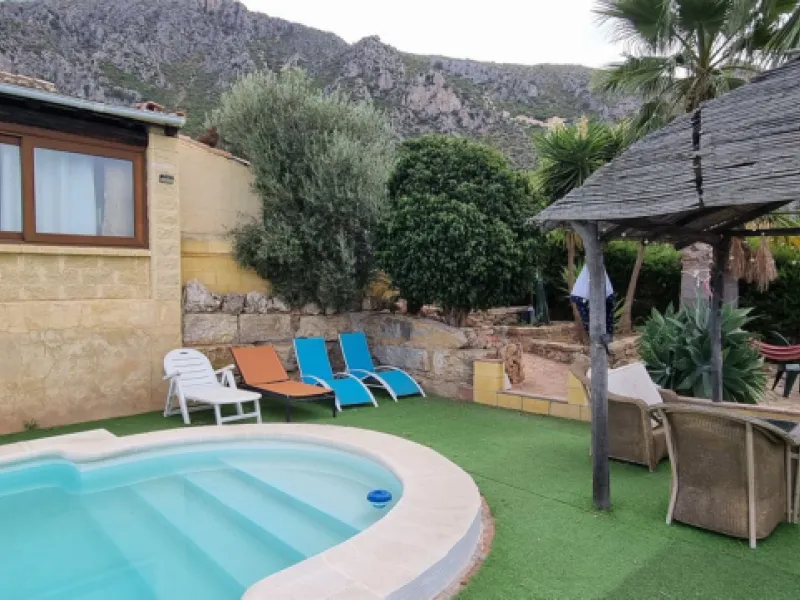 Great finca with three bedrooms, two bathrooms, lots of land and private pool. Just on the entrance of Casares village, no difficult roads, easy access, great quiet location and it has the most spectacular views that you will be able to find. There are 3 